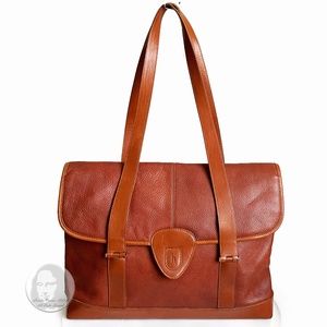 Hartmann Bag Business Carry On Shoulder Bag British Tan Leather Vintage
